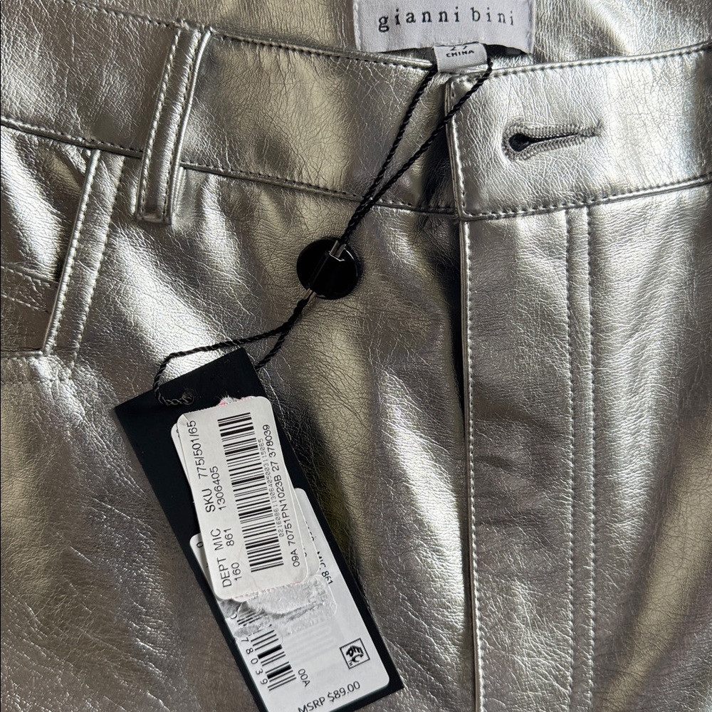 Gianni Bini Metallic Silver Pants - Picture 2 of 5